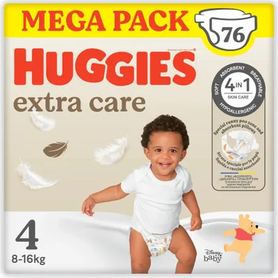 Produktbild von Huggies Extra Care Disney Größe 4 Windeln 76 Einheiten Gelb Gelb One Size