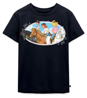 Produktbild von Spreadshirt Bibi Und Tina Ausritt Mit Freunden Kinder Premium T-Shirt, 110/116 (4 Jahre), Navy
