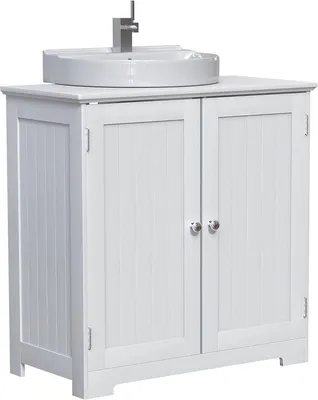 Produktbild von Famanu Unterschrank Waschbecken - Weiß - 60 x 60 x 30 cm