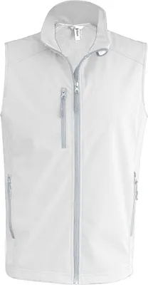 Produktbild von Kariban Herren Softshell Jacke Weste Bodywarmer Softshell-Weste, Größe:S, Farbe:Weiß