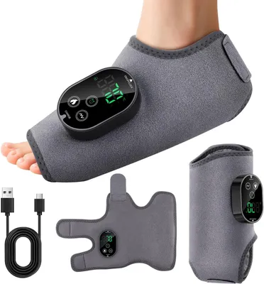Produktbild von Kabelloses Fußmassagegerät mit Wärme, 3 Modi & 5 Heizstufen, Elektrischer Fußwärmer Massager, Geschenk für Eltern