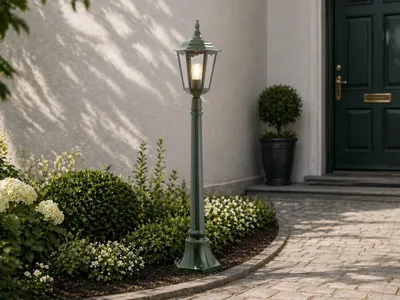 Produktbild von Konstsmide Firenze Wegeleuchte grün lackiertes Aluminium, klares Glas 7215-600