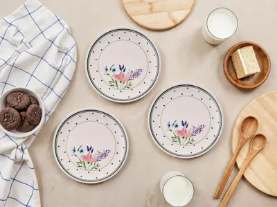 Produktbild von Hermia Concept, Hochwertiges Dessertteller-Set (6 Stück) aus 100% Keramik | 19,3 cm
