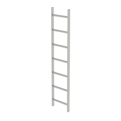 Produktbild von MUNK Schachtleiter aus Edelstahl 400mm breit 7 Sprossen 1,96m lang