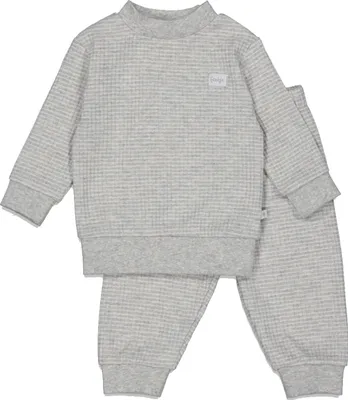 Produktbild von Feetje Waffel Pyjama, Grau meliert, Gr. 68 | Baby Markenkleidung