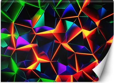 Produktbild von Vlies fototapete Geometrische Abstraktion 3D 250x175 cm Feeby Bunt inkl. Kleber einfache Montage