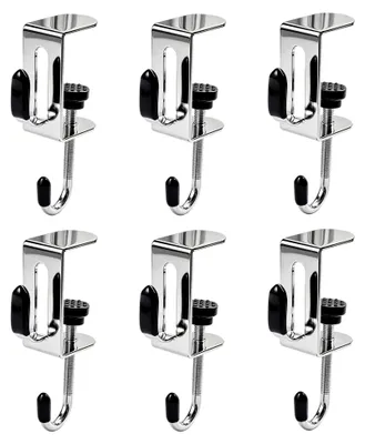 Produktbild von 6 Taschenhalter für den Tisch Kohlenstoffstahl, verstellbare Handtaschenhaken, platzsparende Halterung für verschiedene Anwendungen