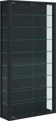 Zdjęcie produktu dla Wiszące szklane pokrowce | Szkło z bezpiecznym szkłem ESG | Wymiary: H. 114 x W. 59 x D. 18 cm | Wiszące pudełko szklane | Nowoczesne i oszczędne miejsce | Szklana szafka ekspozycyjna - Vitrosa Maxi