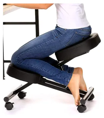 Produktbild von Ergonomischer Kniestuhl mit Rädern, höhenverstellbar von 50-60 cm, für Unterstützung von Knie und Schienbeinen