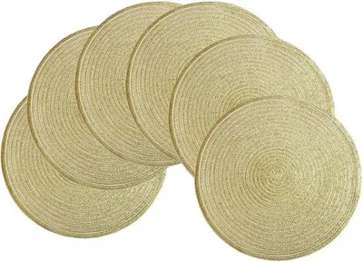 Produktbild von Famanu Platzsets Set - Hochwertige runde Platzsets, 38 cm Durchmesser