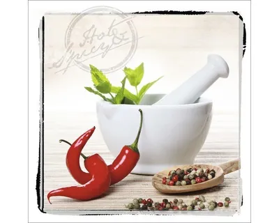 Produktbild von Glasbild Hot and Spicy III 30x30 cm