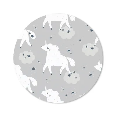 Produktbild von MuchoWow® Mauspad Mousepad Mädchen - Einhorn - Muster 30x30 cm - Mousepads - Maus Mat - Pad - Mausunterlage - Tischunterlage - Schreibtischmatten