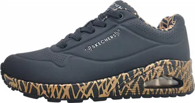 Image de Skechers Uno - Chaussures de sport pour femmes, modèle Loving Love, lacets, couleur noire, style décontracté