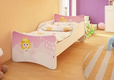 Produktbild von Best for Kids Kinderbett 90x200 cm ohne Matratze mit Rausfallschutz Angel
