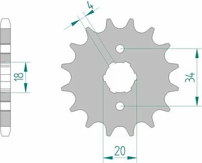 Produktbild von AFAM Stahl Standard Ritzel vorne - 428