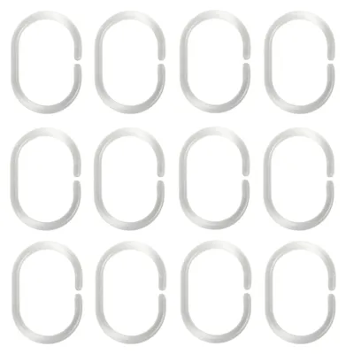 Produktbild von MSV Duschvorhang-Aufhangeringe - Kunststoff - transparent - 12x Stuck