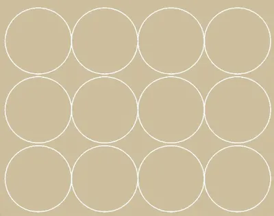 Produktbild von Runde Aufkleber, 12 cm Durchmesser, 12 Stück, beige glänzend