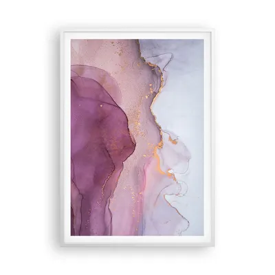 Produktbild von Gerahmtes Poster - Weißer Rahmen - Marmor Pink Violett - 70x100 cm - Wand Bild - Wanddeko - Wandbilder - Kunstposter - Wandposter - Bilderrahmen - Bilder - Kunstdruck - P2WPA70x100-4668