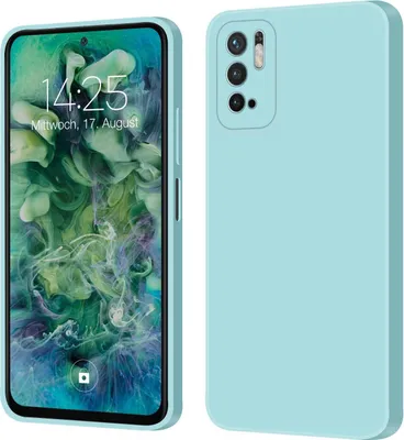 Produktbild von Hülle für Xiaomi Redmi Note 10 5G Case Cover Bumper Silikon Softgrip Schutzhülle Farbe: Hellblau
