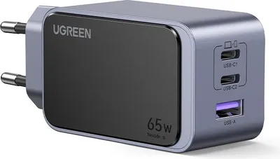Produktbild von UGREEN Nexode S 65W 3-Port GaN Fast Charger EU gray