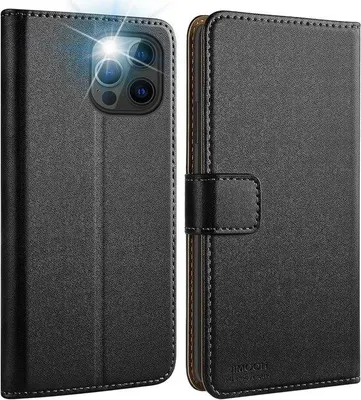 Produktbild von Schwarzes Lederetui für iPhone 12 Pro Max