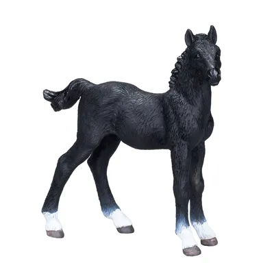 Obrázok produktu pre Mojo Fun Hanoverian Foal Black, 3 rok / roky, HORSE WORLD, Čierna, Polyvinylchlorid (PVC)