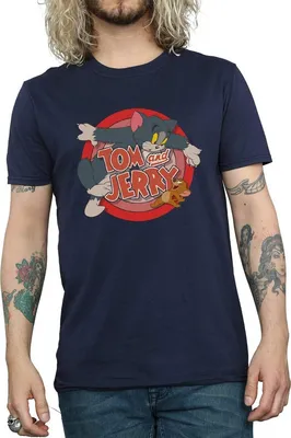 Produktbild von Tom and Jerry - "Catch" T-Shirt für Herren BI743 (S) (Marineblau)