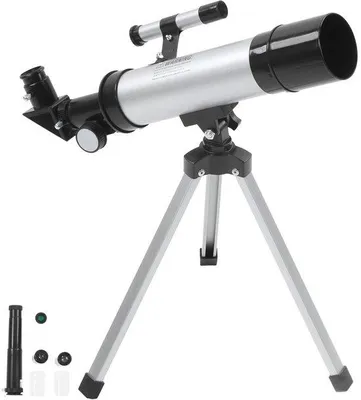 Immagine prodotto di Telescopio astronomico da 50 mm, rifrattore, con zoom HD da 360 mm, treppiede portatile, ideale per l'osservazione astronomica e l'osservazione degli uccelli