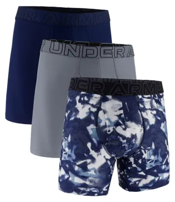 Obrázok produktu pre UNDER ARMOUR pánske boxerky, balenie 3 kusov - športové boxerky Performance Tech - vzor: maskovanie, farba: sivá/čierna, dĺžka: 15 cm, veľkosť: XL
