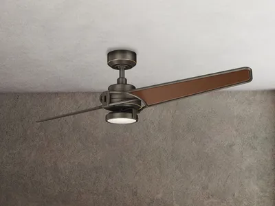Produktbild von Elstead Xety leiser Deckenventilator mit LED Licht Ø142cm + Fernbedienung Ölgebürstete Bronze