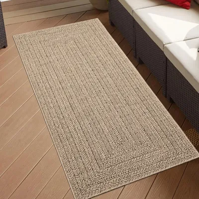 Image de Tapis d'intérieur et d'extérieur en beige/marron Taille - 60 x 90 cm