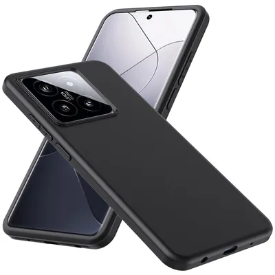 Immagine prodotto di Per Xiaomi 14 Pro Custodia protettiva in silicone nera Custodia per cellulare Custodia TPU sottile