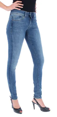 Produktbild von G-STAR RAW DENIM LYNN MID SKINNY Damen Jeans Fade-Effekten und Destroyed-Details, Jeans Größen:W25/L30, G-Star Farben:Faded Blue