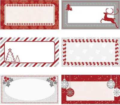Produktbild von Oblique Unique 6 Etiketten Sticker Beschreibbare Weihnachts Aufkleber Geschenke Deko