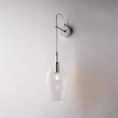 Obrázek produktu pro Moderní nástěnné svítidlo Ares Transparent 1 Light E14
