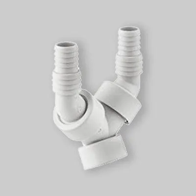 Immagine prodotto di Geberit Tubo flessibile ad angolo doppio bianco, con valvole di ritegno, 1 pz.