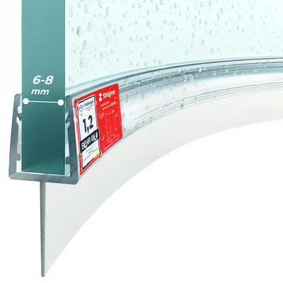 Produktbild von STEIGNER Duschdichtung gebogen 80 cm UK10 (1 Stk.) - Dichtung gebogen für Runddusche oder Duschkabine Viertelkreis mit Duschtür 6-8 mm