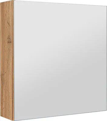 Zdjęcie produktu dla Szafka łazienkowa z lustrem lustrzana wisząca do łazienki dąb wotan 60 cm