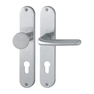 Produktbild von Hoppe Cardiff Langschildgarnitur F69 Edelstahl matt E48/302/1850Z, Bad / WC