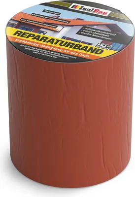 Produktbild von Isolbau Butyl Reparaturband - Ziegelrot, 150 mm x 10 m - Abdichtungsband für das Dach Loch Rohr wWohnmobile - Wasserdichter Schutz gegen Korrosion Witterung & UV-Bestrahlung - Selbstklebende Klebeband Dichtdnad