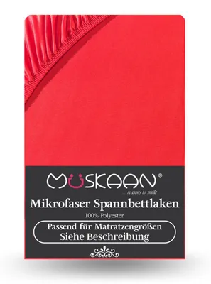 Produktbild von Microfaser Spannbettlaken 180x200 cm - 200x200 cm rot
