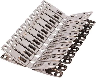 Produktbild von Kleiderhaken - Wäscheklammern - Kleidung Trocknen - Edelstahl - 40 Stück - Silber