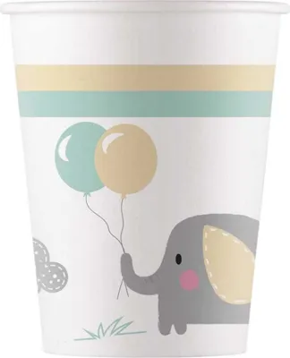 Produktbild von Baby Elefant 8 Pappbecher 200ml