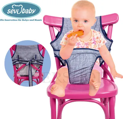 Produktbild von Sevibaby Baby Stoff Reisehochstuhl Reisestuhl Hochstuhl Stuhlsitz Kinder JEANS 152-30