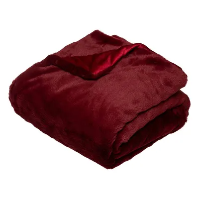 Obrázok produktu pre Pléd v kožušinovom vzhľade červený 125 × 150 cm