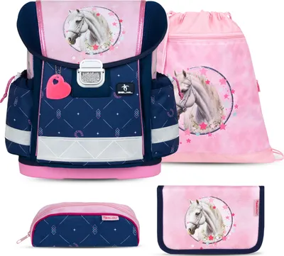 Produktbild von Belmil Classy Schulranzen Set 4-teilig mit Brustgurt - Amazing Horses