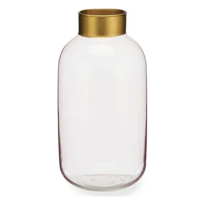 Produktbild von Vase weich Rosa Gold Glas (14,5 x 29,5 x 14,5 cm)