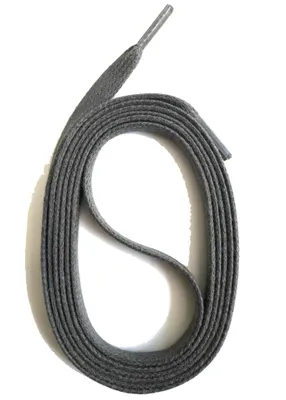 Produktbild von SNORS gewachste Schnürsenkel flach - GRAU - 6-7mm - 150cm