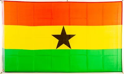 Produktbild von Flagge Ghana 90 x 150 cm Polyester reißfest doppelt vernäht mit Messing-Ösen für Außenbereich