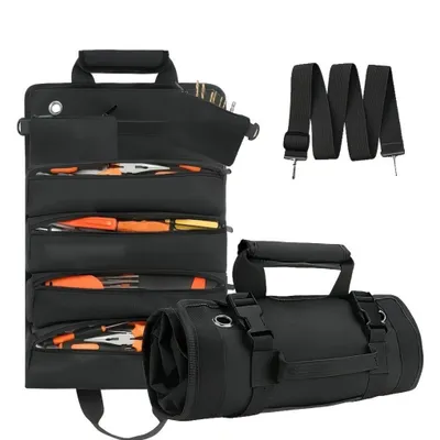 Produktbild von Multifunktionale Werkzeugtasche – Rollen, Multi-Taschen, Tragbar, Schwarz